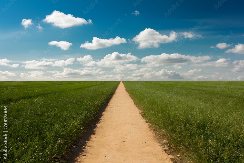 Straight path signifies new years journey towards exciting destinations Straight path signifies new years journey towards exciting destinations