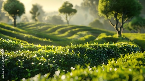 Tea garden landscape