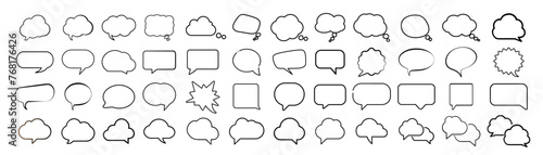 Speech bubbles vector collection. Talk bubble. Cloud speech bubbles 