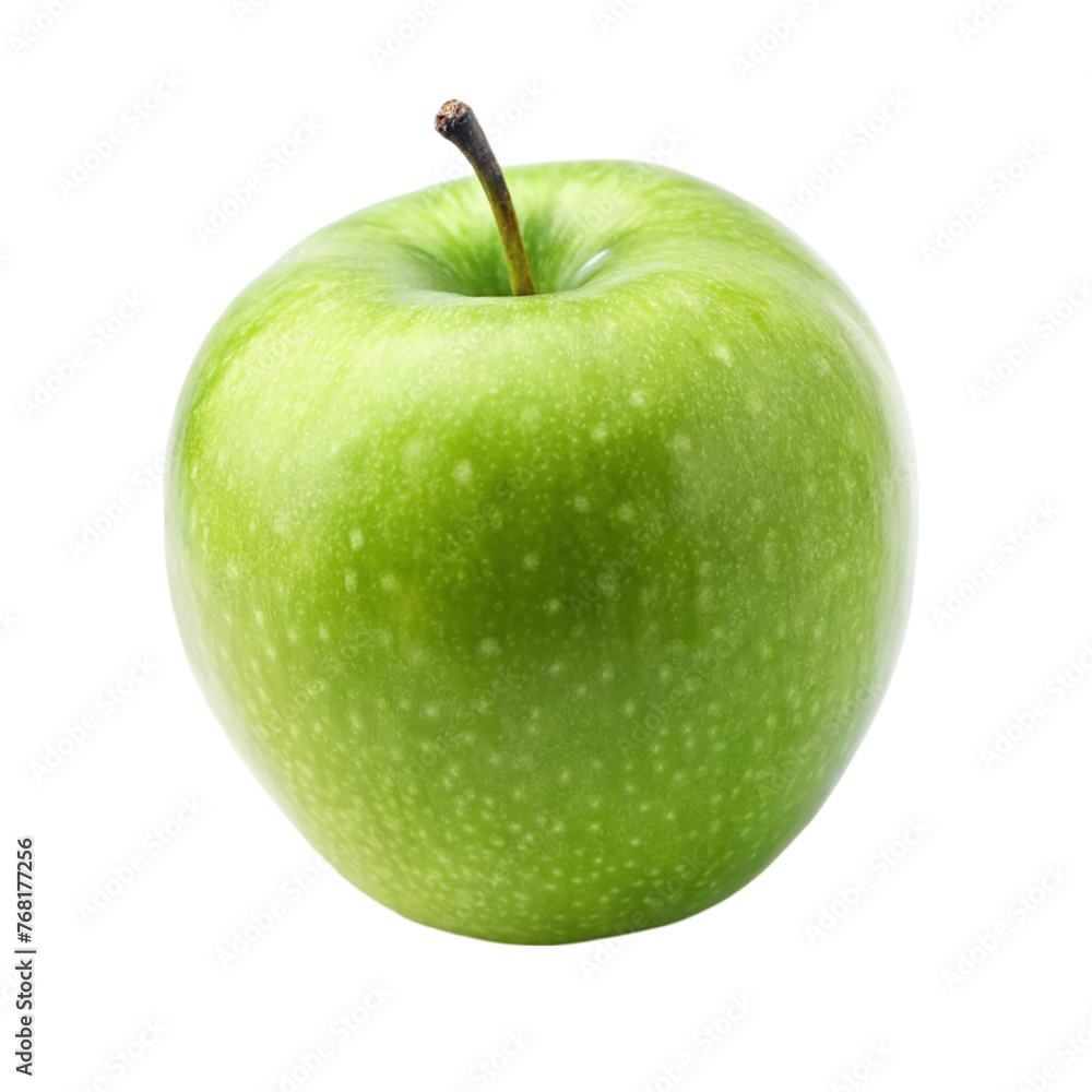 A fresh green apple. isolated on transparent background. A fresh green apple. isolated on transparent background.