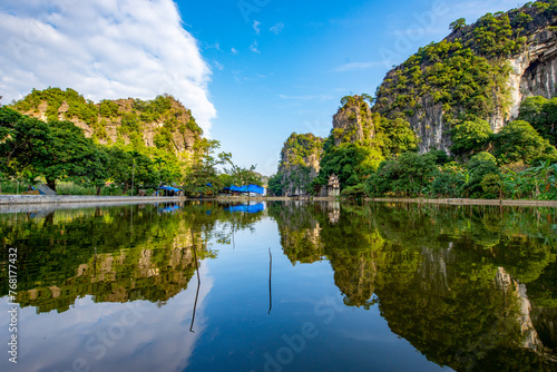 Ninh Binh Province - Vietnam. December 06, 2015. South of Hanoi, Ninh Binh province is blessed with natural beauty, cultural sights and the Cuc Phuong National Park, Vietnam.