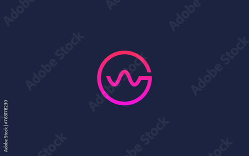 wg letters with sound waves logo icon design vector design template inspiration