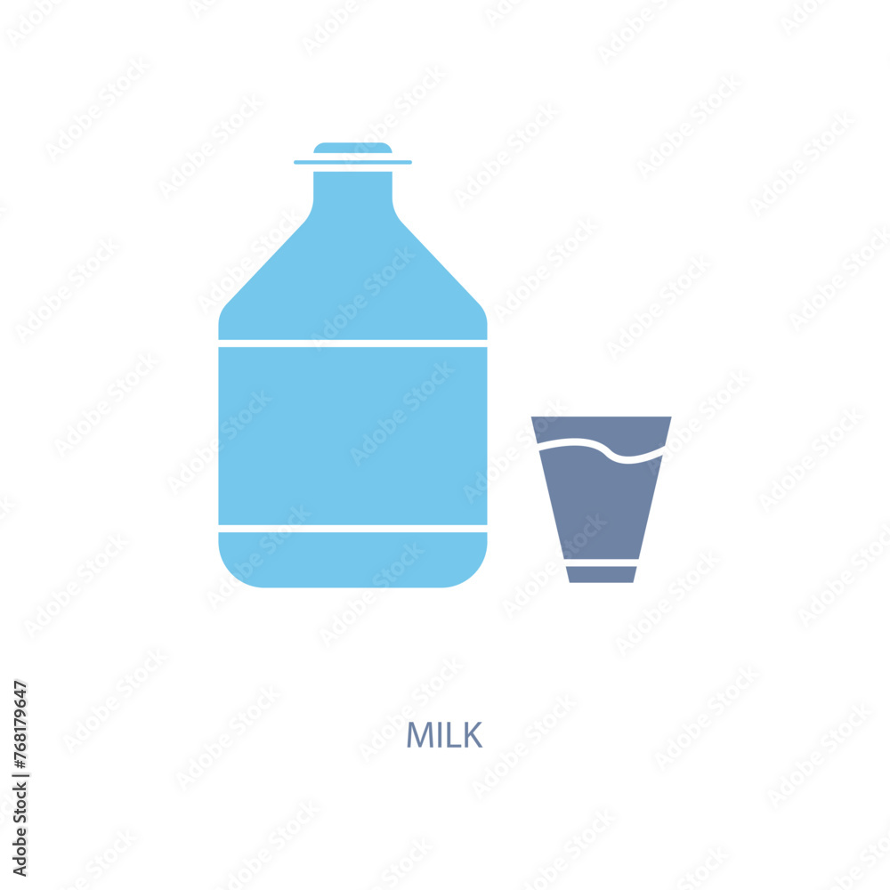 milk concept line icon. Simple element illustration. milk concept outline symbol design. milk concept line icon. Simple element illustration. milk concept outline symbol design.