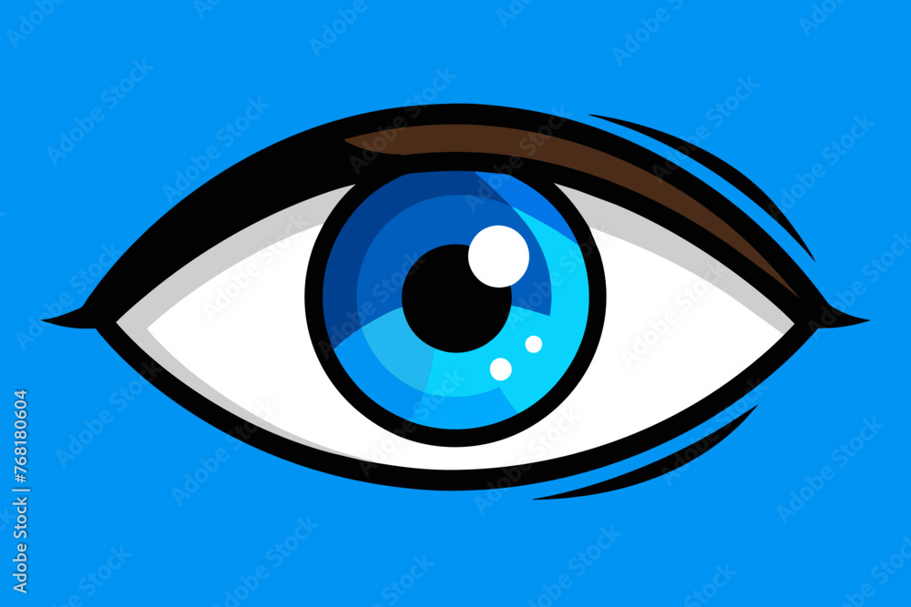 Vector design of the bluey eye Vector design of the bluey eye
