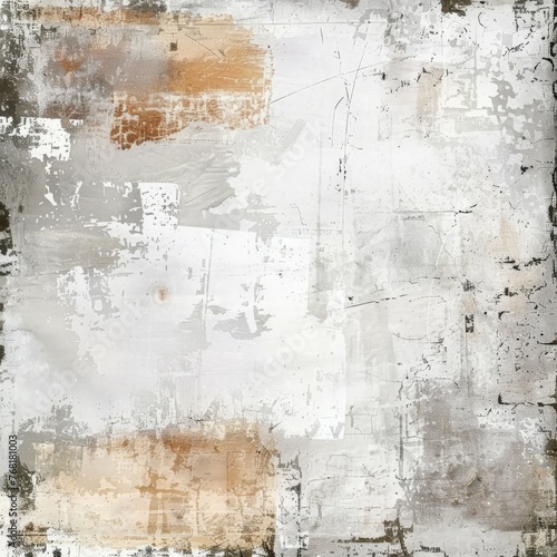 Abstract Painting With White and Brown Colors