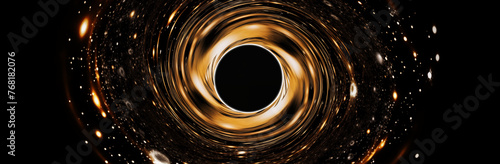 A black hole with a yellow center