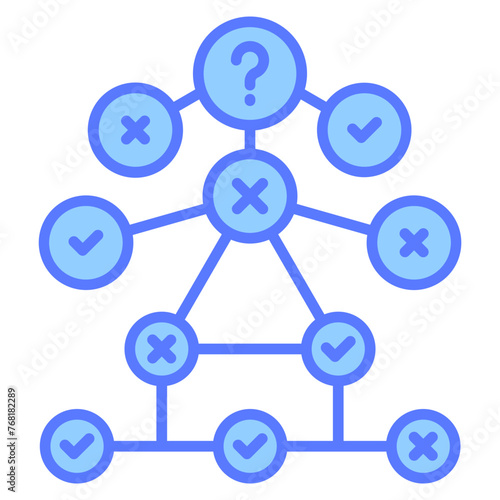 Decision Tree Icon For Design Elements