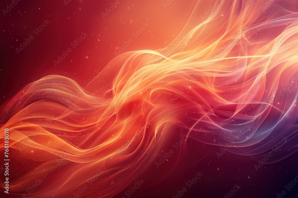 Obraz premium Bold red and orange swirl against a stark black background