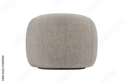 Modern White fabric armchair isolated on white background. Furniture Collection. 
