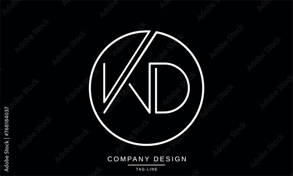 WD, DW Abstract Letters Logo Monogram Design Icon Font WD, DW Abstract Letters Logo Monogram Design Icon Font