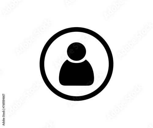 Person, user icon. Profile people avatar in circle vector design and illustration. 

