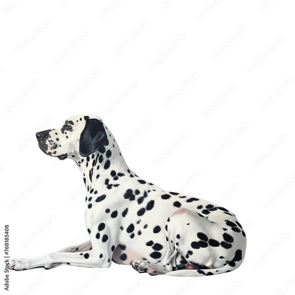 dalmatian puppy isolated on white background