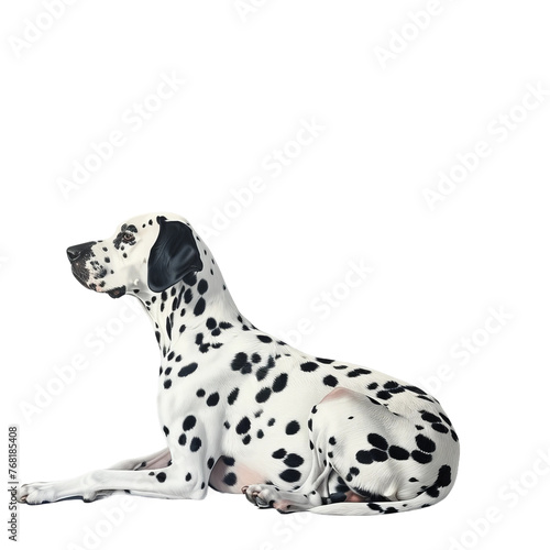 dalmatian puppy isolated on white background © Buse