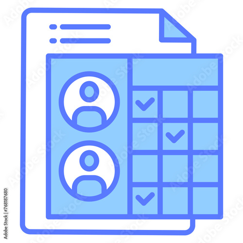 Skill Matrix Icon For Design Elements