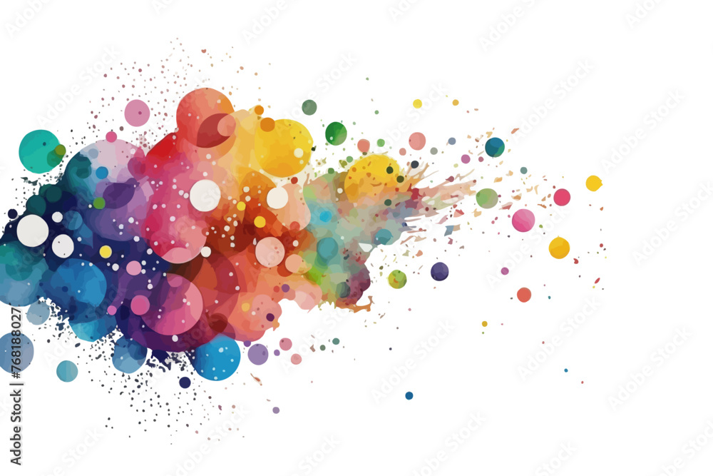 Colorful circles background illustration. Multicolor round shapes vector backdrop.
