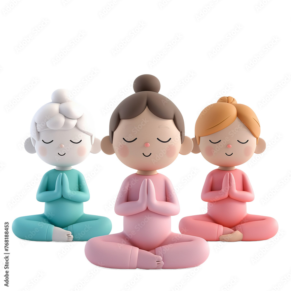 3D Kawaii icon Diverse group of people painting a mural, isolated on white background, 3D icon style 3D Kawaii icon Diverse group of people painting a mural, isolated on white background, 3D icon style