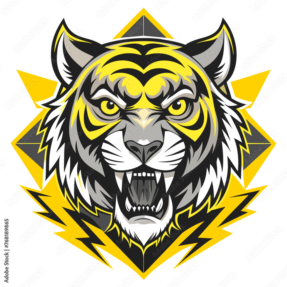 Roaring Style: Angry Tiger Face T-Shirt Designs