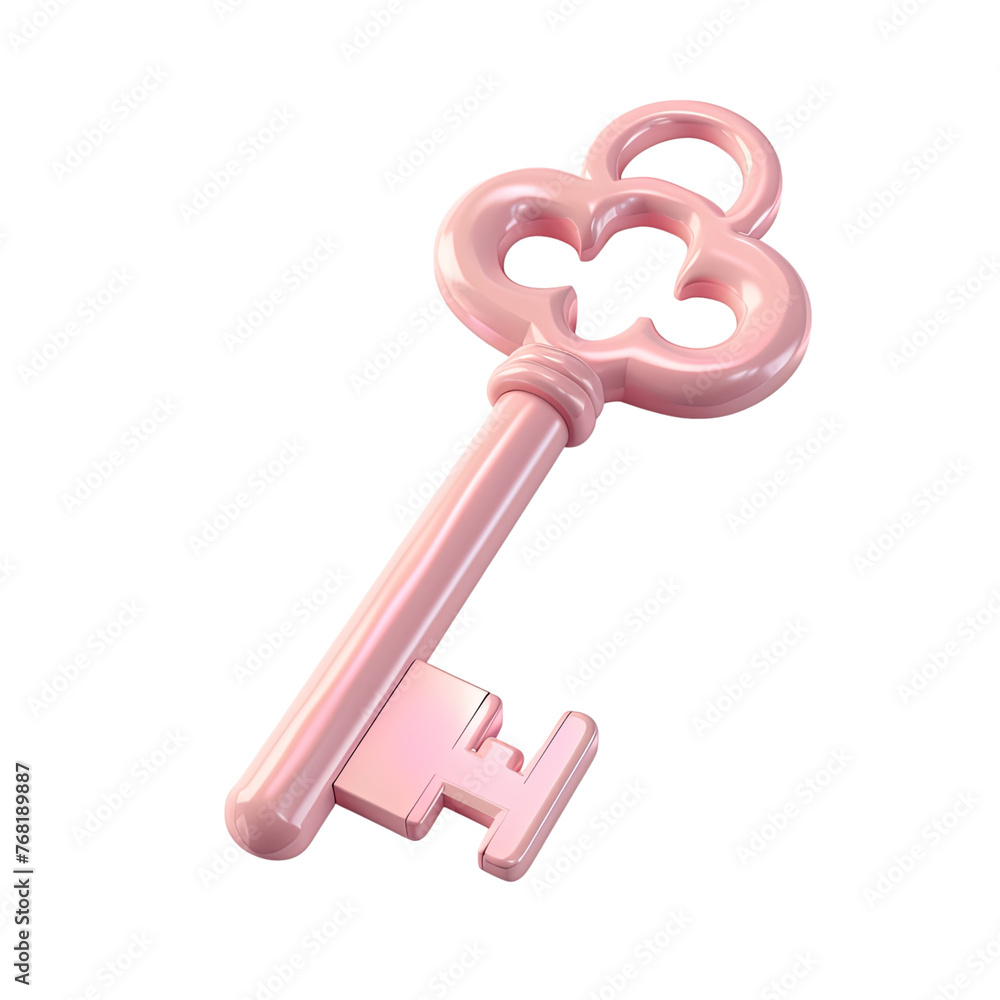 3D Icon Key, Clay Render, Pastel Color 3D Icon Key, Clay Render, Pastel Color