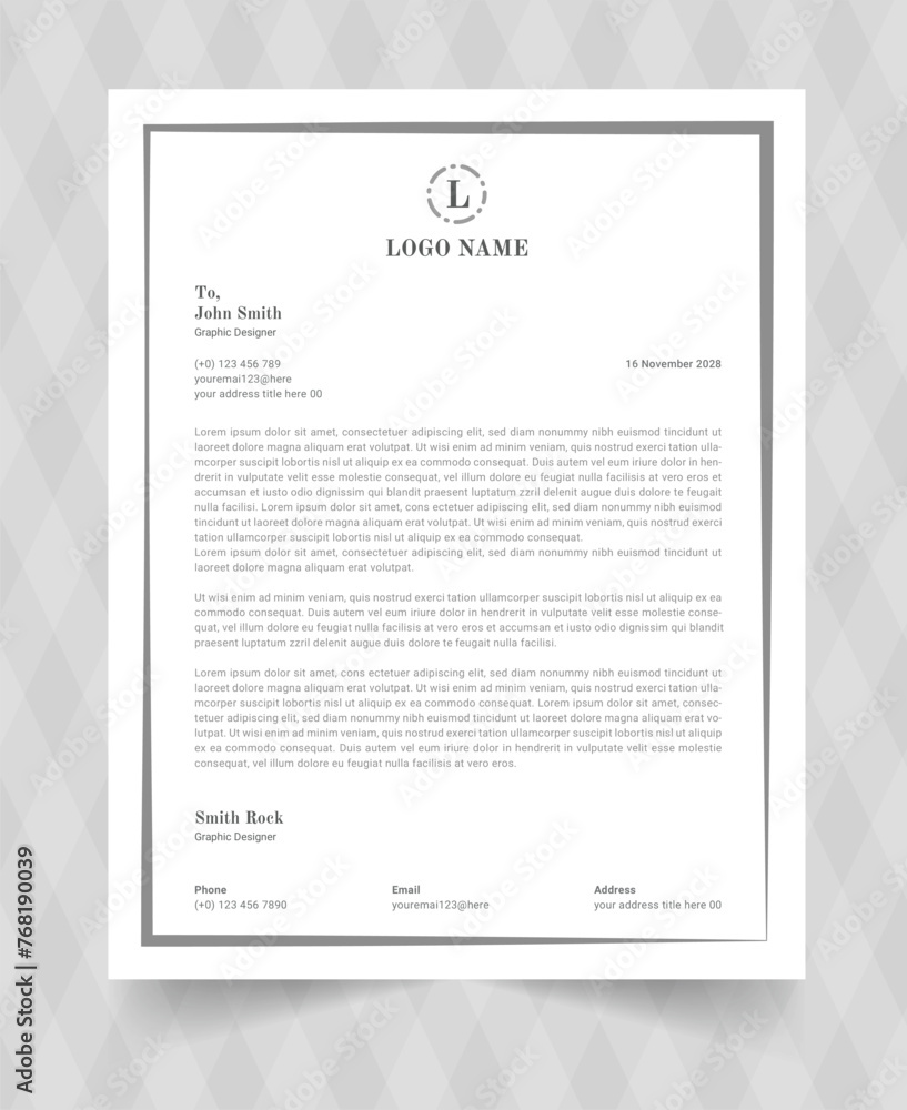 Business corporate letterhead design template