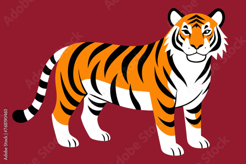 Fototapeta Naklejka Na Ścianę i Meble -  Vector Design of a  tiger 