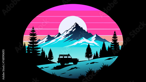 Epic Road trip Adventures  Mountain Travel Car T-Shirt Designs