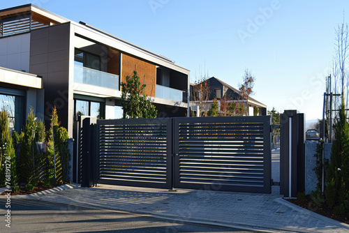 Modern automatic gate with remote control