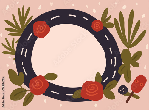 Reflecting on Resurrection and Harmony. A Vector Flat Illustration Theme for Good Friday.