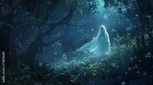 ghost in the forest.