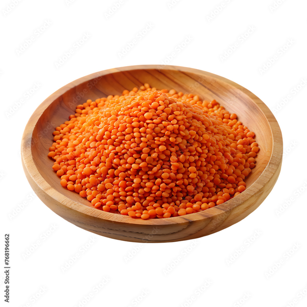 raw red lentils in white bowl. raw red lentils in white bowl.