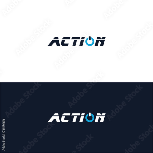 Action.eps, action logo, action lettering typography, 