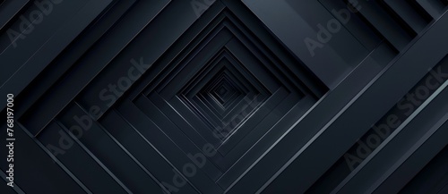 Abstract Black Geometric Tunnel