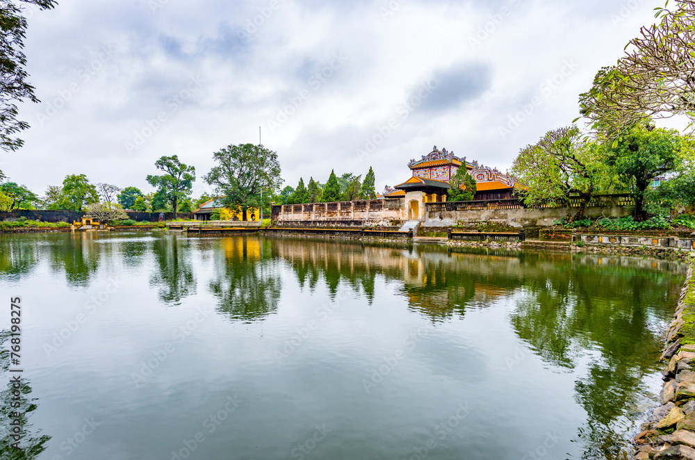 Hue - Vietnam. December 08, 2015. Imperial Enclosure Top choice historic site in Hue, Vietnam.