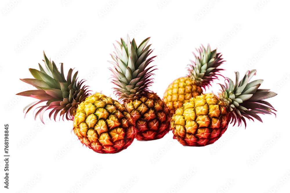 pineapple on white background pineapple on white background