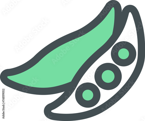 Fresh vegetables with excellent fruits icon pack