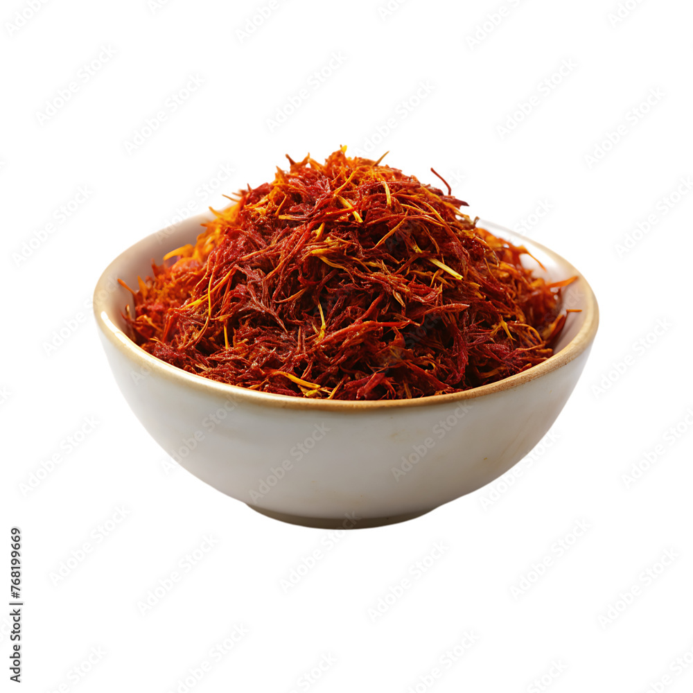 Fototapeta premium stigmas of saffron isolated on white