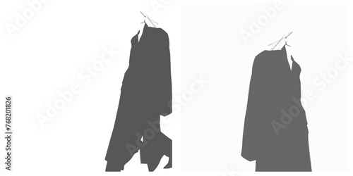 Woman in coat, fashion model. Vector fashion illustration.