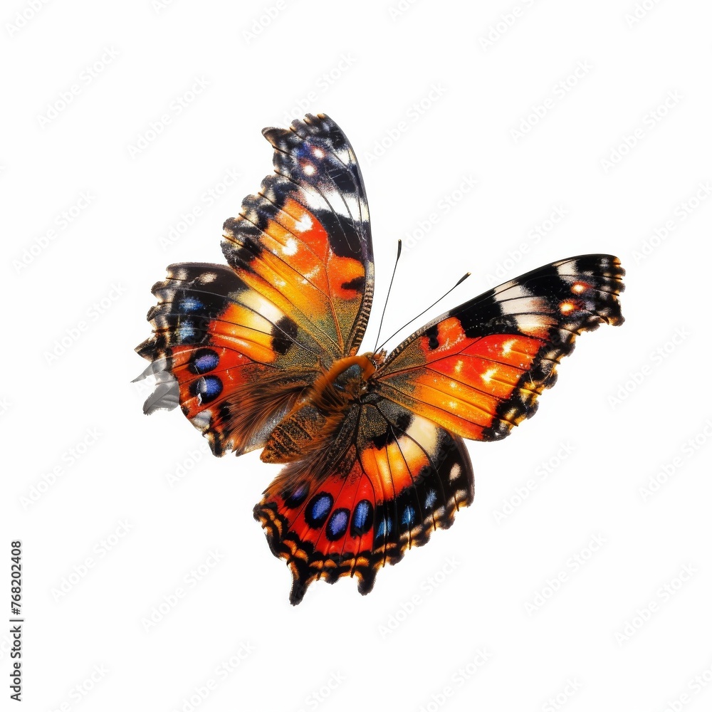 Naklejka premium Butterfly on white background