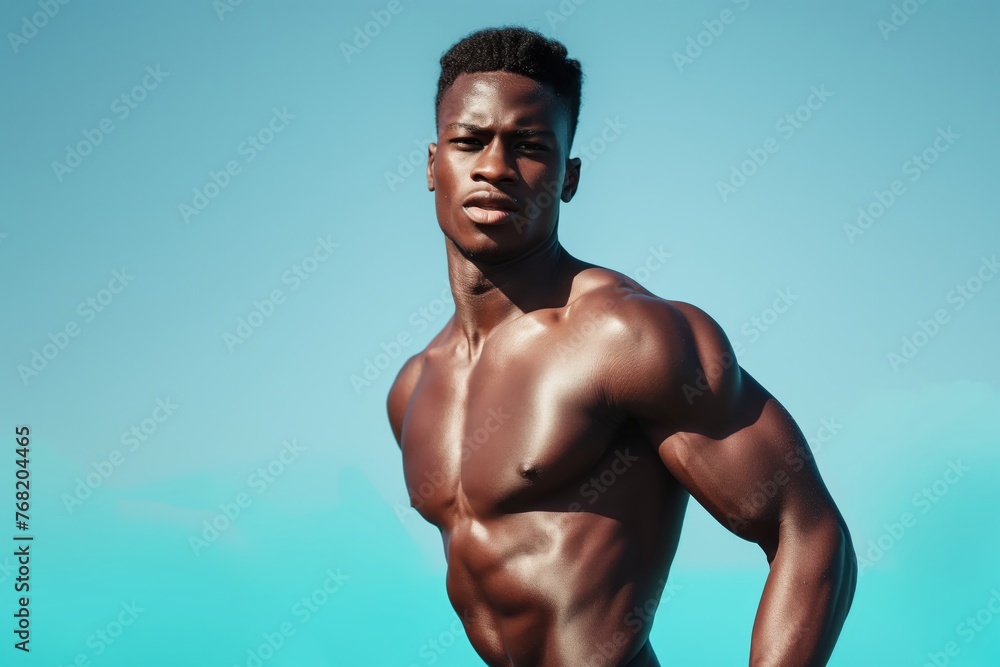 Black man sportive in activity Black man sportive in activity