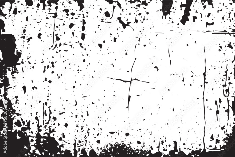 Abstract Monochrome Texture: Grunge Black & White Pattern of Dust, Chips, and Ink Spots on White Background Abstract Monochrome Texture: Grunge Black & White Pattern of Dust, Chips, and Ink Spots on White Background