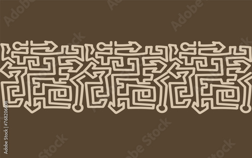 Hand drawn african abstract pattern