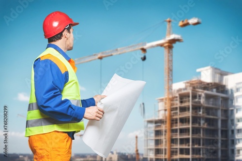 Construction, building engineer team planning vision