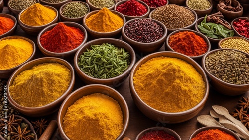 Background with spices