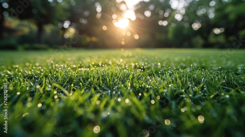 Bright Sun Shines Through Grass © yganko