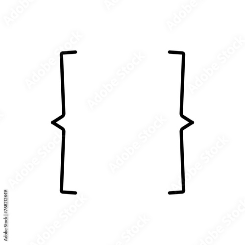Hand Drawn flat icon for bracket