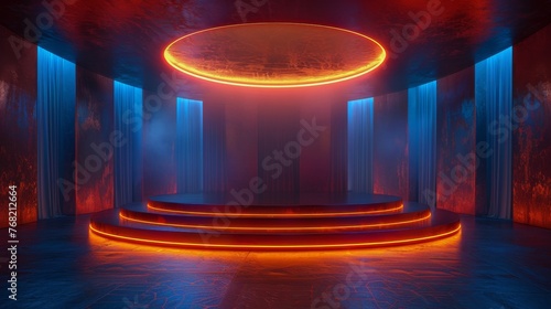 Stage With Central Circular Light