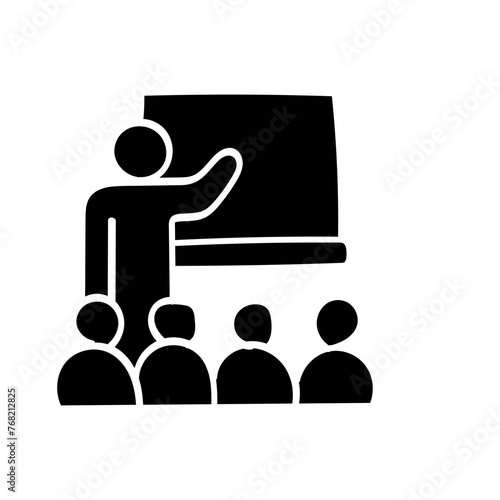 Hand Drawn flat icon for course