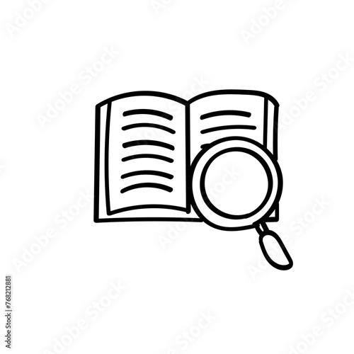 Hand Drawn flat icon for definition