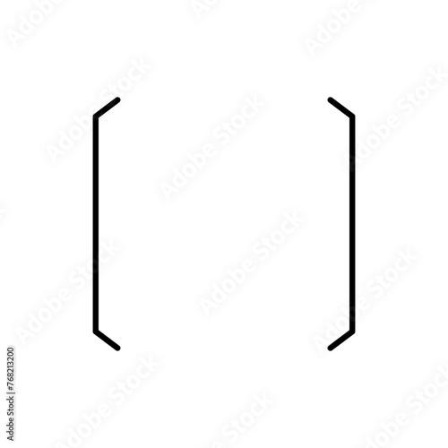 Hand Drawn flat icon for bracket