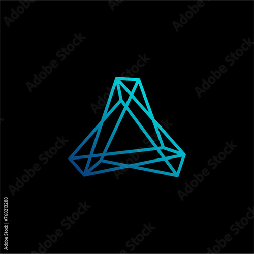 triangle toy line.eps, triangle line art, triangle line logo, costume triangle line icon