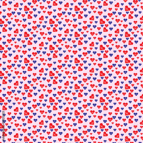 Decorative cute love heart pattern for textile fabric print